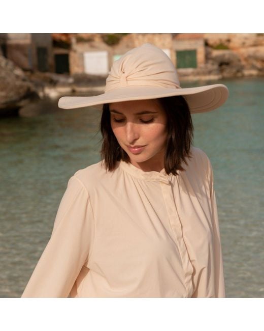 Kalani Sunwear Black Neutrals Bahamas Uv Sun Hat Nude