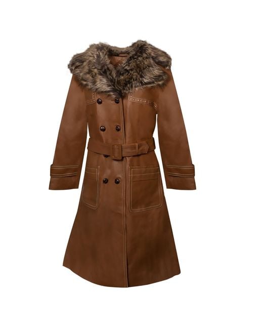 Zasta Studio Brown Royal Julep Long Leather Coat