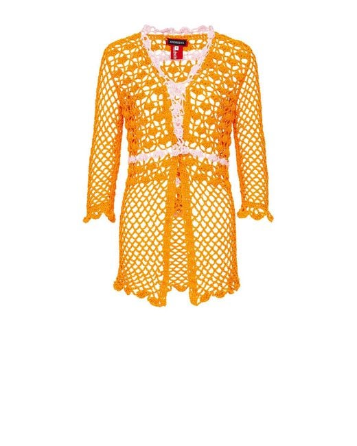 Andreeva Orange California Poppy Handmade Crochet Shirt