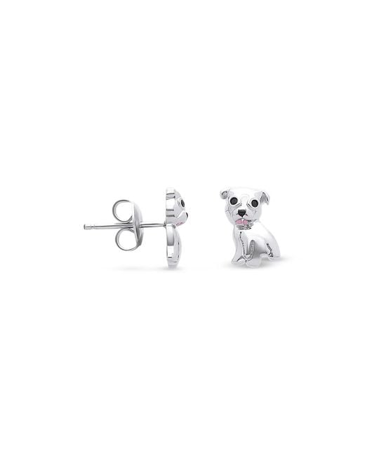 Cloud Haven Metallic Pit Bull Stud Earrings