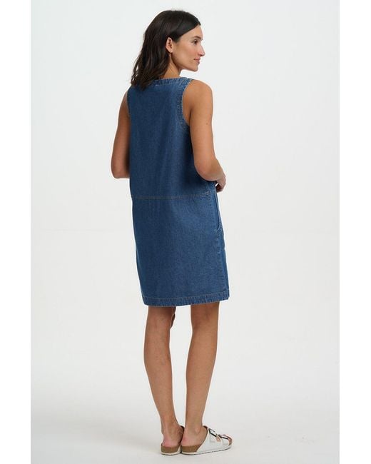 Sugarhill Blue Cecil Tunic Dress Mid Denim