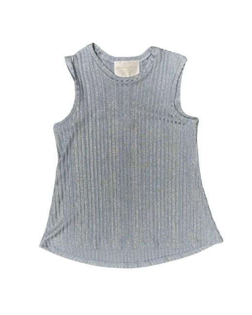 Lindsay Nicholas New York Blue Laura Sleeveless Crew Neck