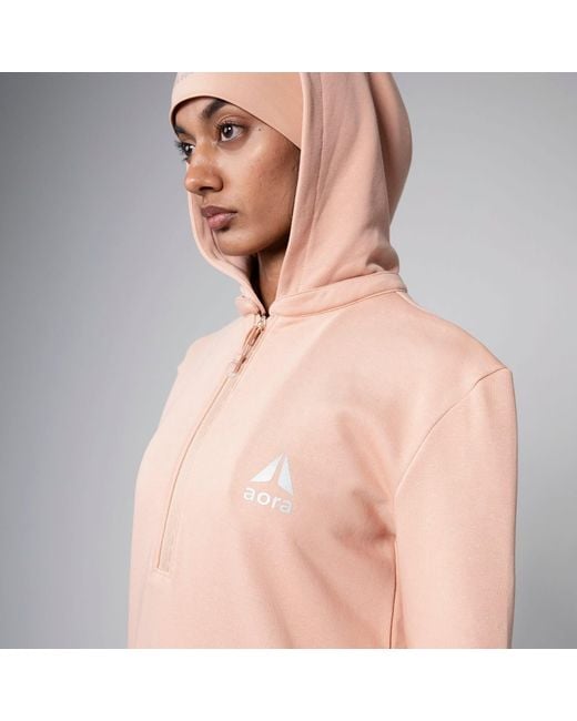 Aora Athletics Natural Meraki Half Zip Hoodie