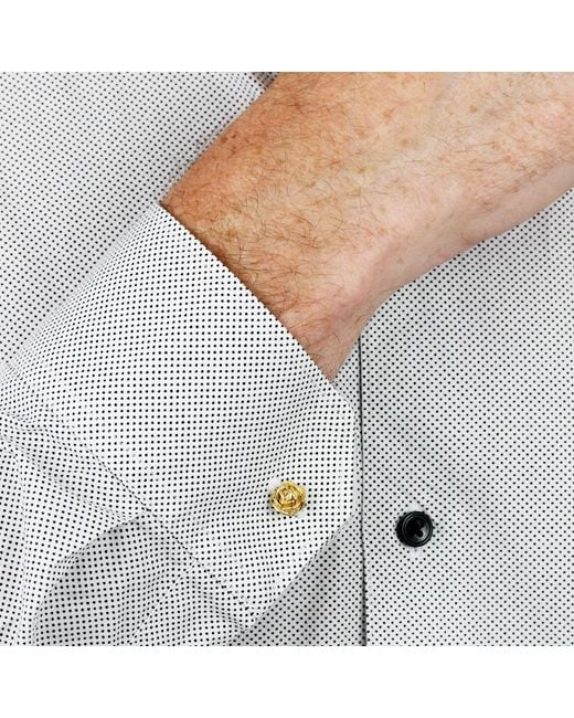 Lee Renee Metallic Rose Cufflinks Gold for men