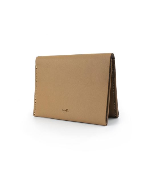 godi. Natural Bifold Leather Wallet