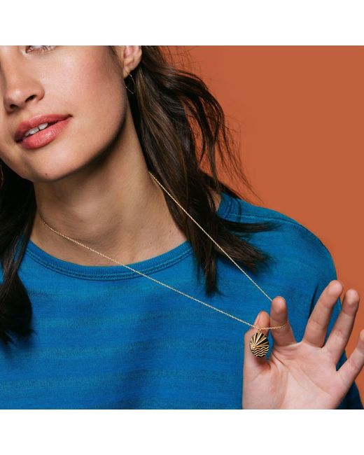 Kris Nations Metallic Ray Of Sunshine Charm Necklace Vermeil