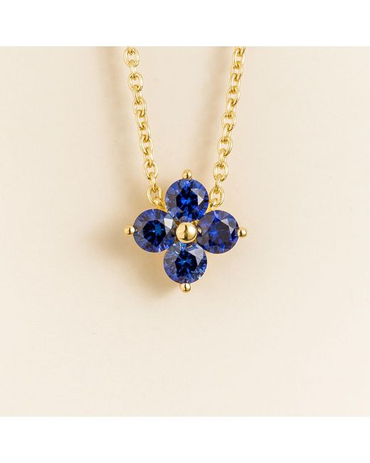 Juvetti Blue Petale Necklace Sapphire