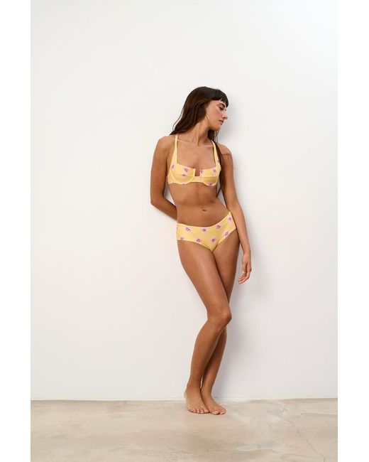 Par Y Escala Sl Yellow Jamu Underwire Bikini Bottom