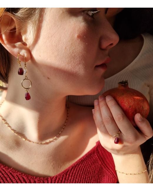 SALOME Metallic Persephone Pearl Earrings