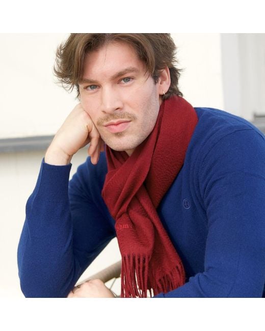 Bel Cashmere Blue Cashmere V-Neck Sweater for men