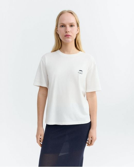 Thinking Mu White Lucia Window View T-Shirt