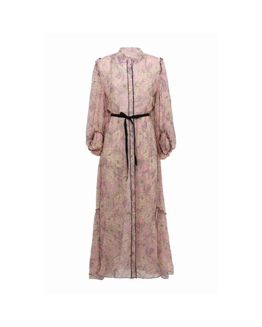 Georgette Pink Blush Garden Maxi Dress