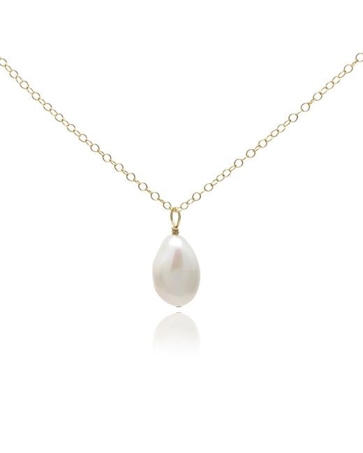 Kiri & Belle Metallic Florence Baroque Pearl Pendant Filled Necklace