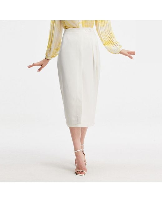 Smart and Joy White Wallet Skirt