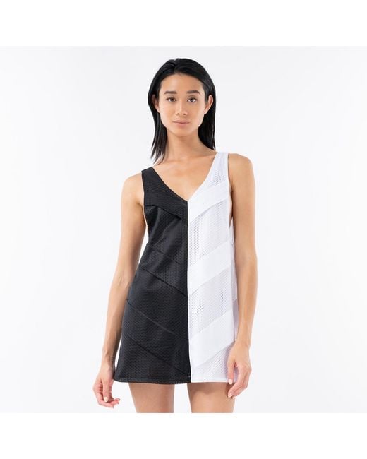 Kim Foley Black Chevron Beach Cover-Up Athletic Mesh Dress