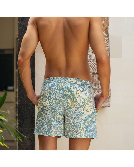Mihara Blue Swim Trunks for men