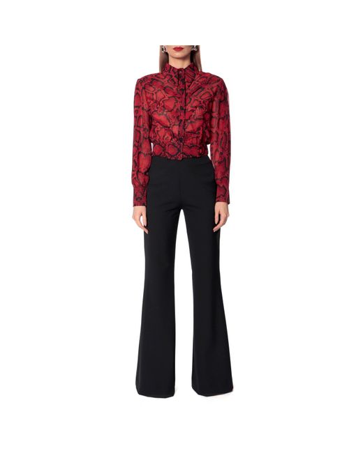 AGGI by HALEWSKI Red Harriet Chilli Pepper Blouse With Animal Pattern