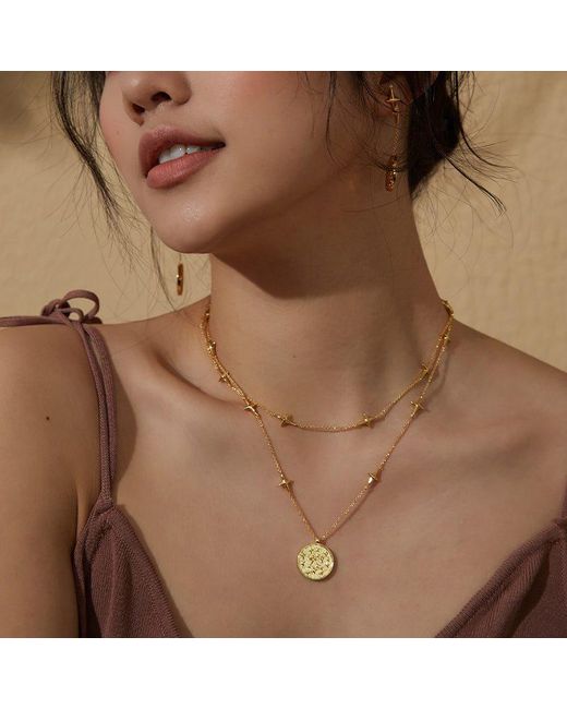 Aurozia Metallic Tarot The Star Layered Necklaces