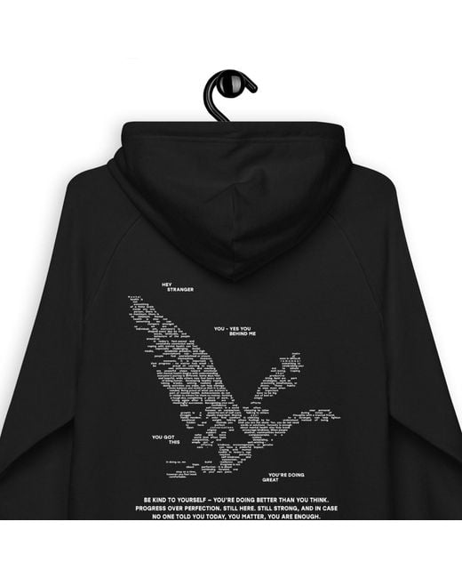 Anchor and Crew Black Seven You Are Enough X Mental Health Editions Organic Cotton Hoodie