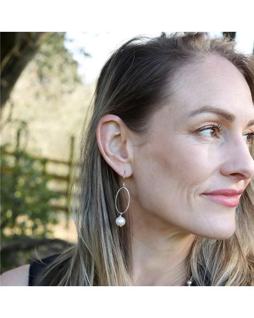 FV Jewellery Metallic La Pierre Fresh Water Pearl Earrings