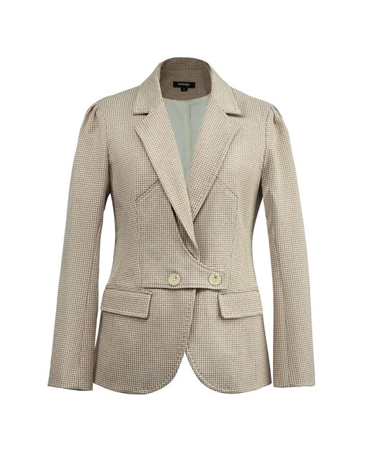 Smart and Joy Gray Micro Houndstooth Strap-On-Side-Waist Jacket