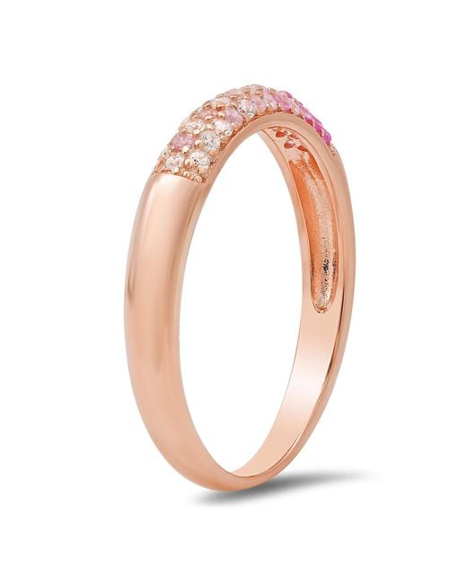 Kylie Harper Pink Petite Ombre Pave Band Ring