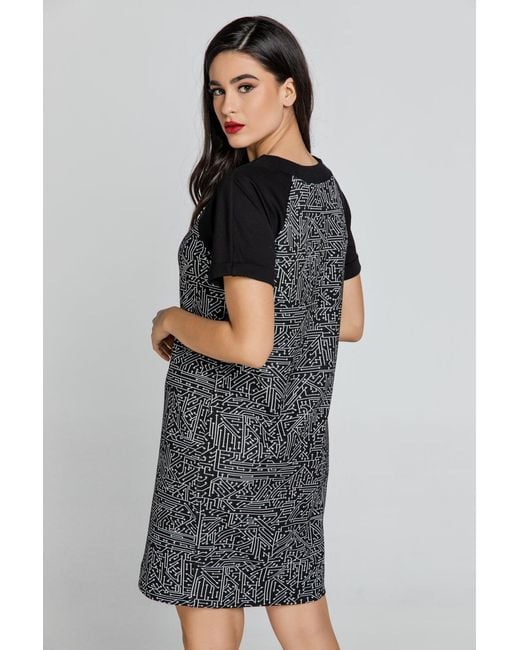 Conquista Black A Line Dress Fashion