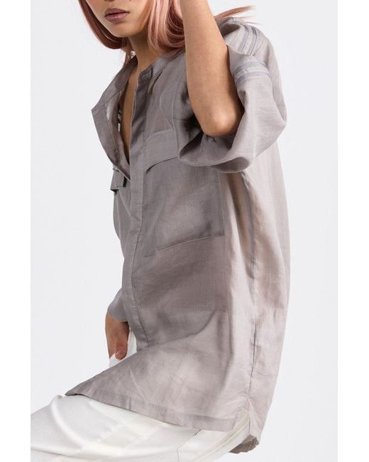 Dref Multicolor Neutrals Santorini Relaxed Shirt