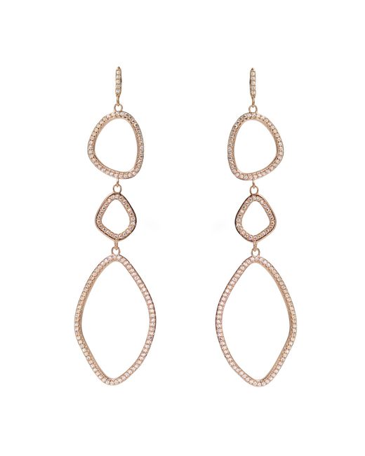 KAMARIA Metallic Organic Triple Shape Dangle Earrings