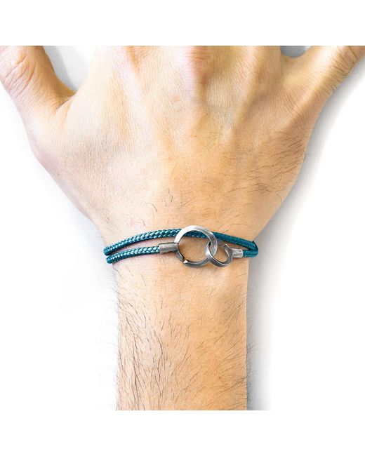 Anchor and Crew Blue Ocean Montrose & Rope Bracelet for men