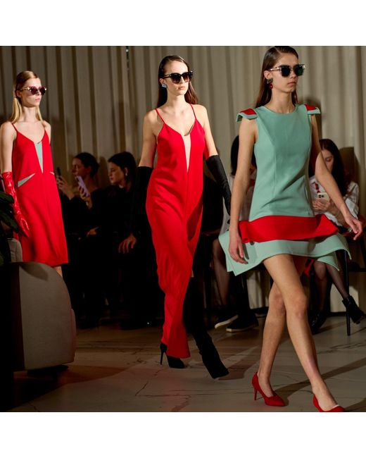 Laura Daili Red Neutrals Scarlet Elegance Maxi Dress