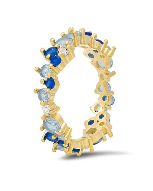 Kylie Harper Blue Abstract Ombre Eternity Band Ring