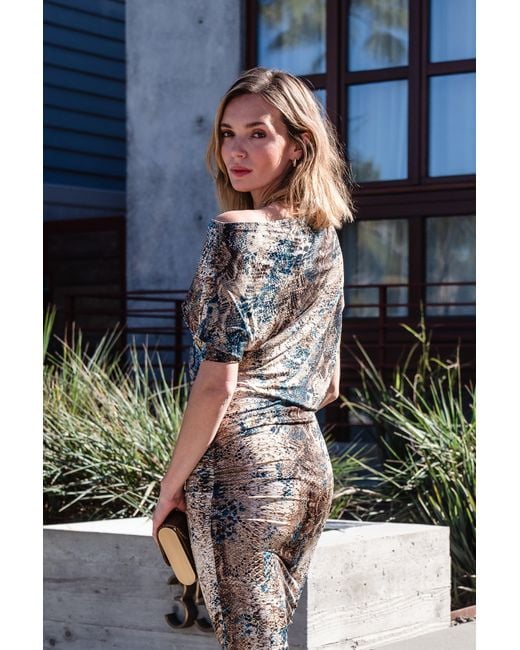 Jennafer Grace Green Viper Angle Dress