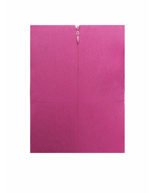 Miss Circle New York Pink Fiona Fuchsia Feather Trim Bottom Maxi Dress