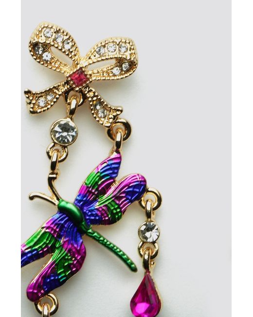 Natalia Petruch White Dragonfly Earrings