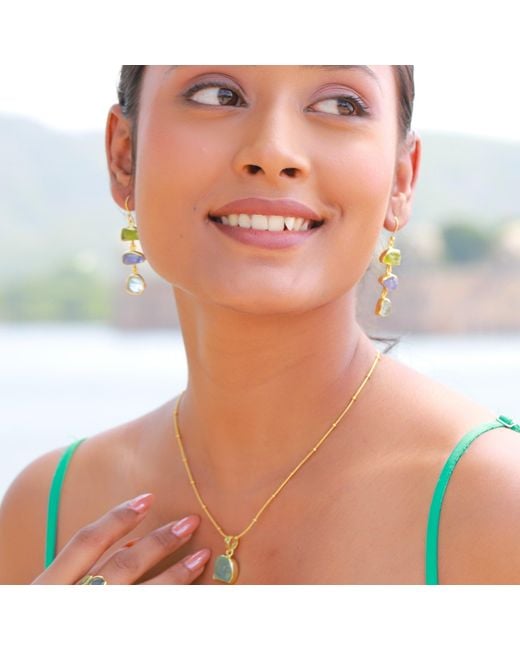 GEM BAZAAR Blue Lakeshore Earrings
