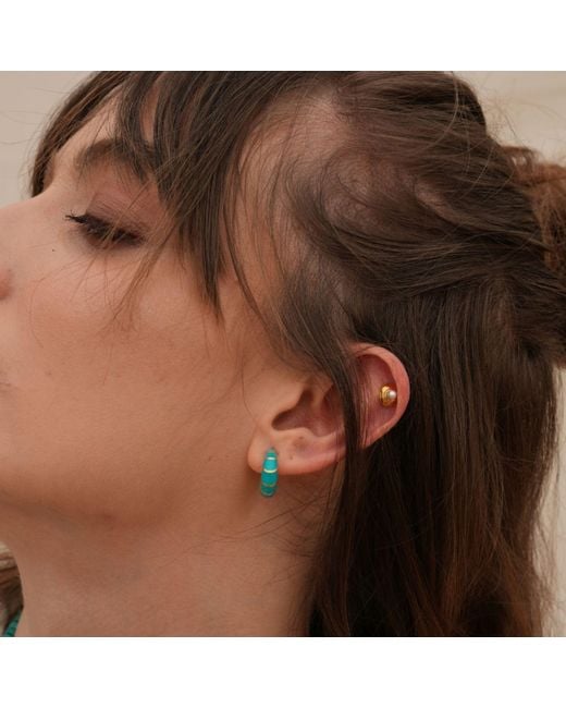 LINYA JEWELLERY Yellow Vera Pearl Stud Earrings