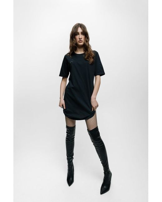Galleriadele Black The Short-Sleeve Skull T-Shirt Dress