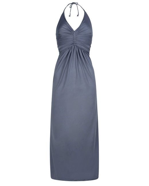 Chic by Lirette Blue Halter Dress Natural