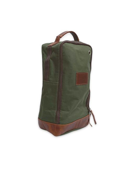 VIDA VIDA Green Nylon & Leather Trim Golf Football Boot Bag for men