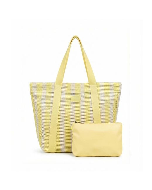 Nooki Design Yellow Hackney Stripe Shopper