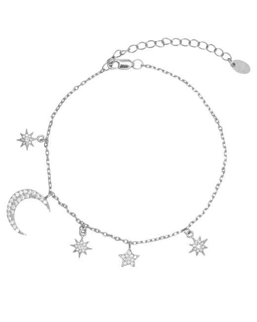 Luna Charles Metallic Vega Moon & Star Charm Bracelet