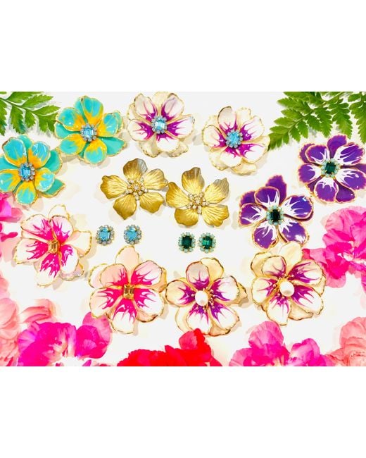 The Pink Reef Pink Raspberry Large Hand Painted Jewel Box Florals