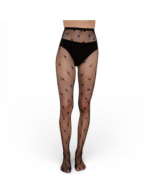 HIGH HEEL JUNGLE by KATHRYN EISMAN Brown Sweetheart Fishnet Tights
