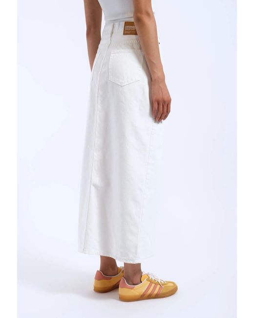 Dr. Denim White Myra Skirt