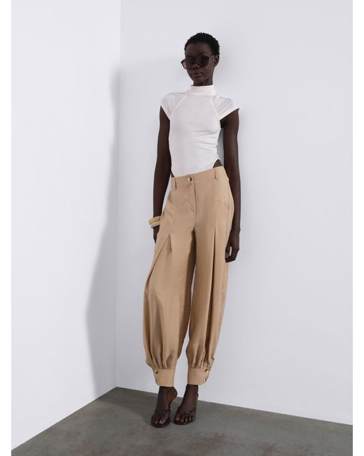 Sélone Natural Nessa Pleated Balloon Trousers