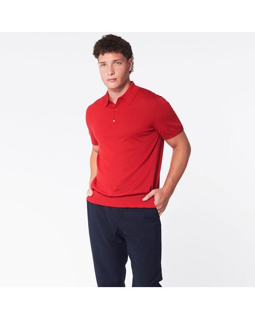 George Patrick Red Candy Cashmere Polo Shirt for men