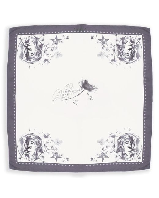 Black Cake Metallic Limited Edition Marilyn Monroe Diamonds & Roses Bandana Scarf