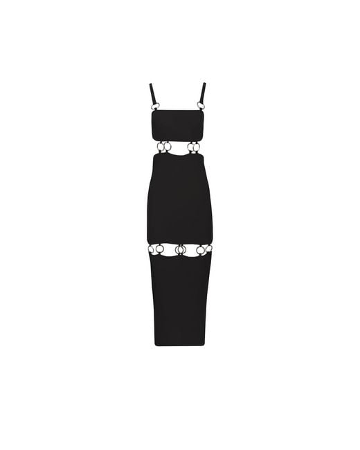 Vestiaire d'un Oiseau Libre Black Rings Dress