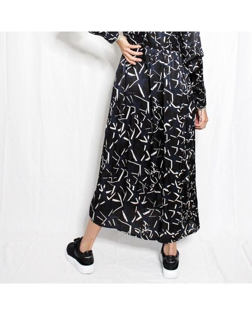 Boutique Kaotique Black Long Silk Star Dress